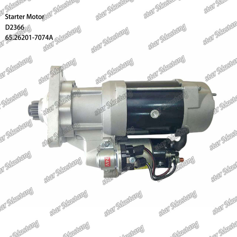 D2366 ইঞ্জিন স্টার্টার মোটর 39MT 24V 9.0KW 11T 65.26201-7074A DOOSAN DAEWOO ইঞ্জিন খুচরা যন্ত্রাংশের জন্য