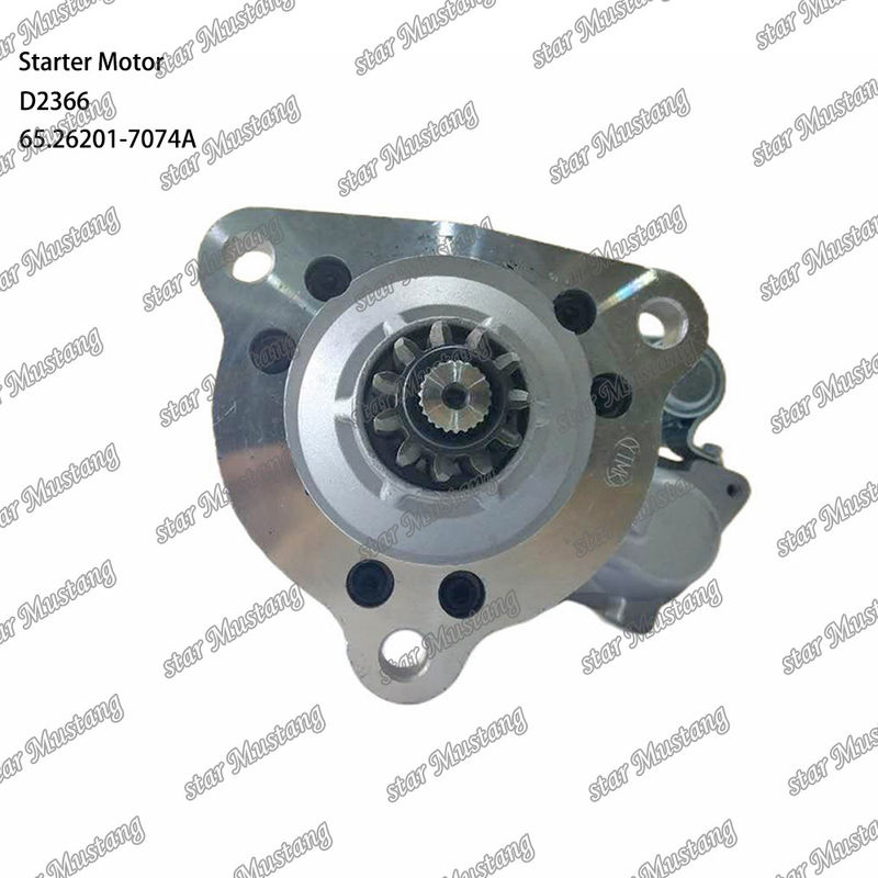 D2366 ইঞ্জিন স্টার্টার মোটর 39MT 24V 9.0KW 11T 65.26201-7074A DOOSAN DAEWOO ইঞ্জিন খুচরা যন্ত্রাংশের জন্য