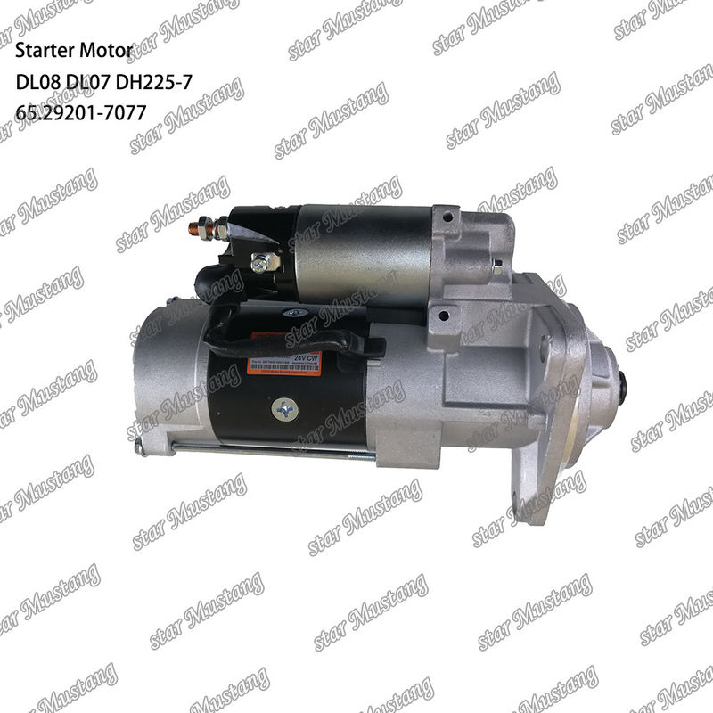 DL08 DL07 DH225-7 ইঞ্জিন স্টার্টার মোটর 24V 11T 5.5KW 65.29201-7077 DOOSAN DAEWOO ইঞ্জিন খুচরা যন্ত্রাংশের জন্য