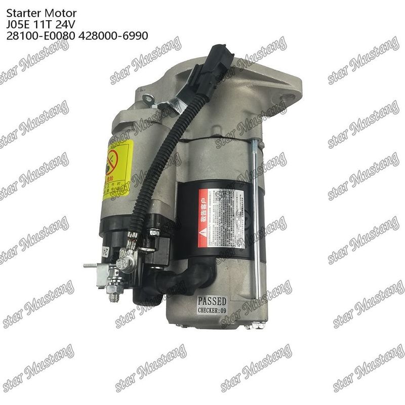 J05E ইঞ্জিন স্টার্টার মোটর 11T 24V 28100-E0080 428000-6990 HINO ইঞ্জিনের খুচরা যন্ত্রাংশের জন্য