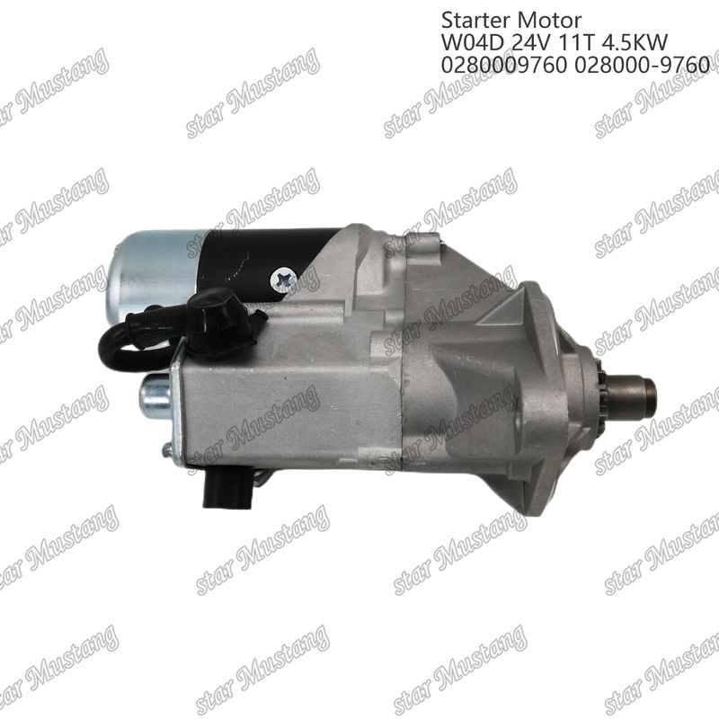 W04D ইঞ্জিন স্টার্টার মোটর 24V 11T 4.5KW 0280009760 028000-9760 HINO ইঞ্জিন খুচরা যন্ত্রাংশের জন্য