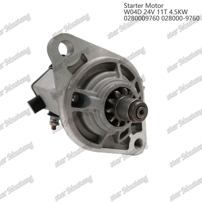 W04D ইঞ্জিন স্টার্টার মোটর 24V 11T 4.5KW 0280009760 028000-9760 HINO ইঞ্জিন খুচরা যন্ত্রাংশের জন্য