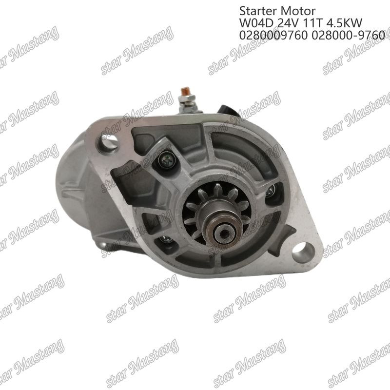 W04D ইঞ্জিন স্টার্টার মোটর 24V 11T 4.5KW 0280009760 028000-9760 HINO ইঞ্জিন খুচরা যন্ত্রাংশের জন্য