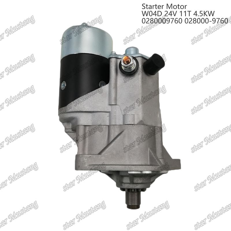 W04D ইঞ্জিন স্টার্টার মোটর 24V 11T 4.5KW 0280009760 028000-9760 HINO ইঞ্জিন খুচরা যন্ত্রাংশের জন্য