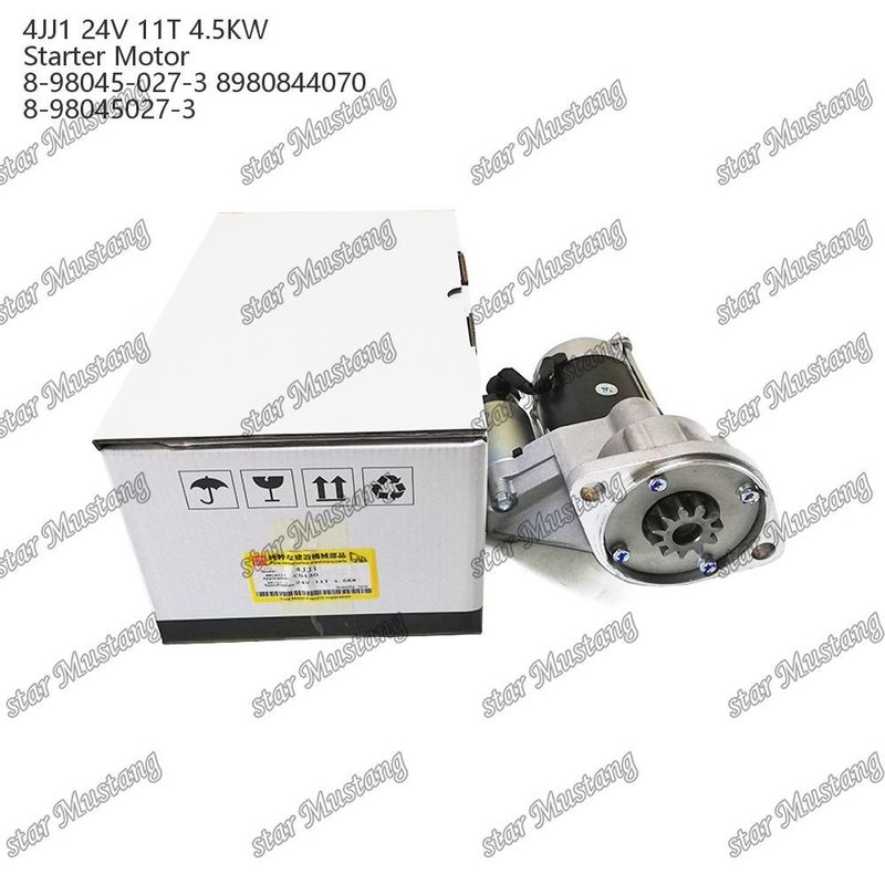 4JJ1 ইঞ্জিন স্টার্টার মোটর 24V 11T 4.5KW 8-98045-027-3 8980844070 8-98045027-3 ISUZU ইঞ্জিন খুচরা যন্ত্রাংশের জন্য