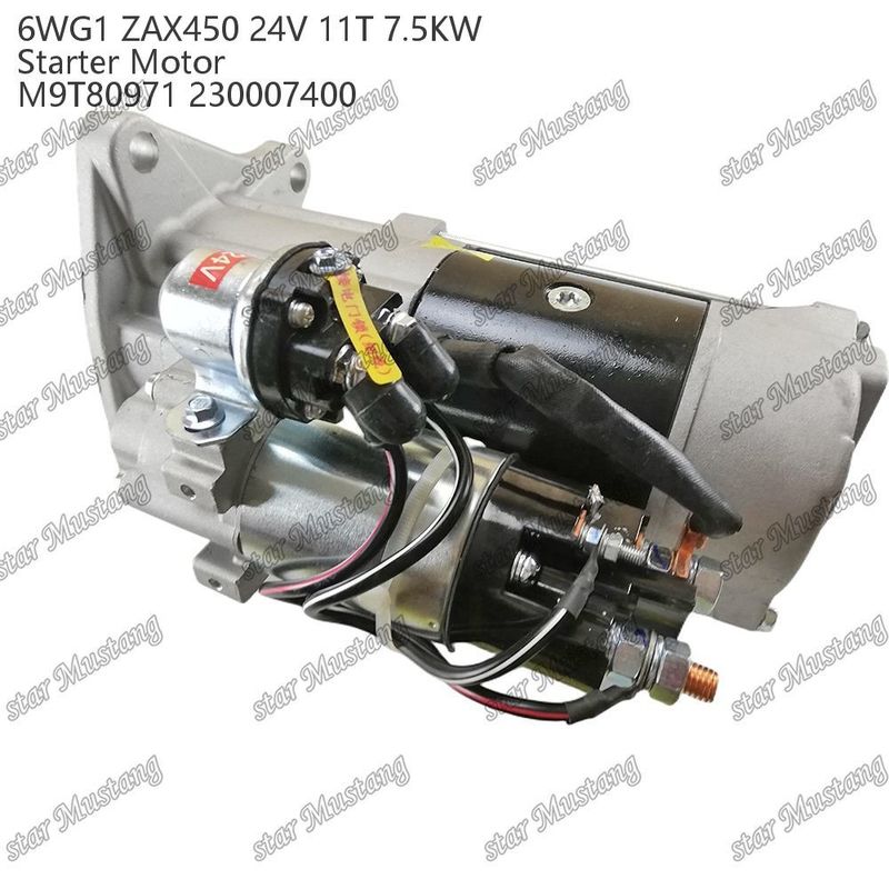 6WG1 ZAX450 ইঞ্জিন স্টার্টার মোটর 24V 11T 7.5KW DI টাইপ M9T80971 230007400 ISUZU ইঞ্জিন খুচরা যন্ত্রাংশের জন্য