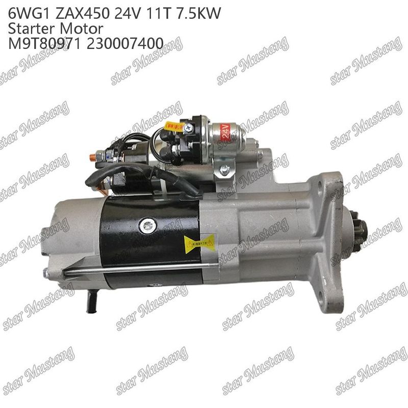 6WG1 ZAX450 ইঞ্জিন স্টার্টার মোটর 24V 11T 7.5KW DI টাইপ M9T80971 230007400 ISUZU ইঞ্জিন খুচরা যন্ত্রাংশের জন্য