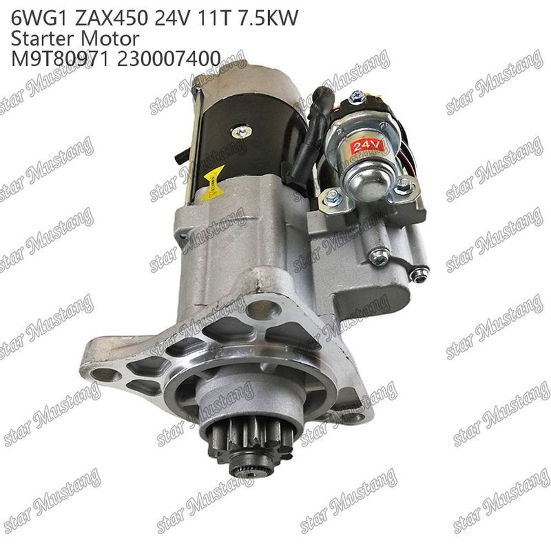 6WG1 ZAX450 ইঞ্জিন স্টার্টার মোটর 24V 11T 7.5KW DI টাইপ M9T80971 230007400 ISUZU ইঞ্জিন খুচরা যন্ত্রাংশের জন্য