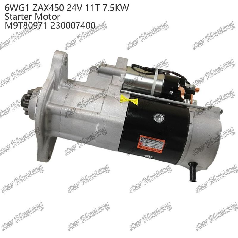 6WG1 ZAX450 ইঞ্জিন স্টার্টার মোটর 24V 11T 7.5KW DI টাইপ M9T80971 230007400 ISUZU ইঞ্জিন খুচরা যন্ত্রাংশের জন্য