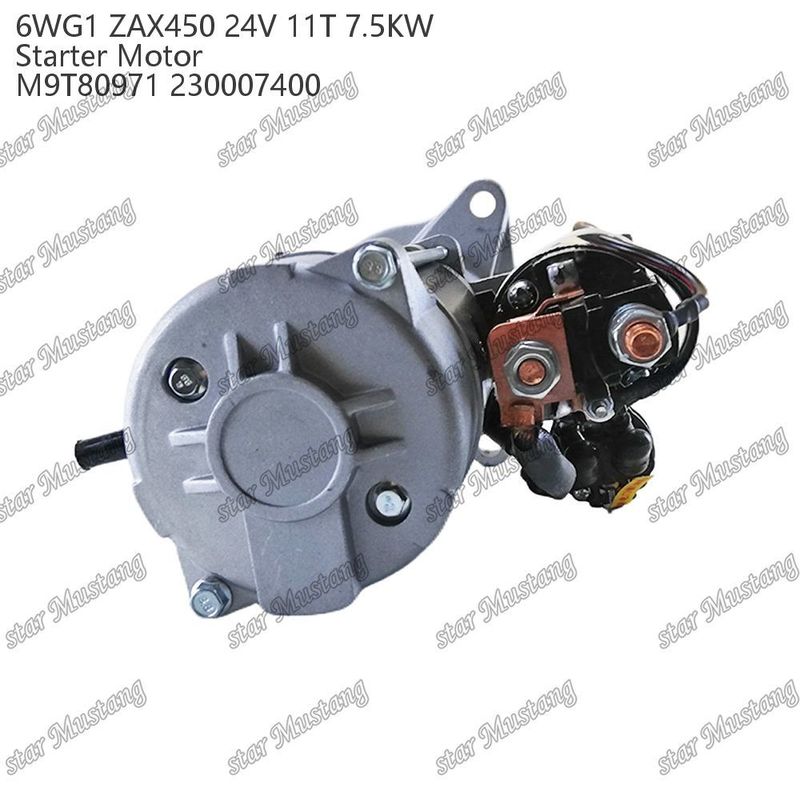 6WG1 ZAX450 ইঞ্জিন স্টার্টার মোটর 24V 11T 7.5KW DI টাইপ M9T80971 230007400 ISUZU ইঞ্জিন খুচরা যন্ত্রাংশের জন্য