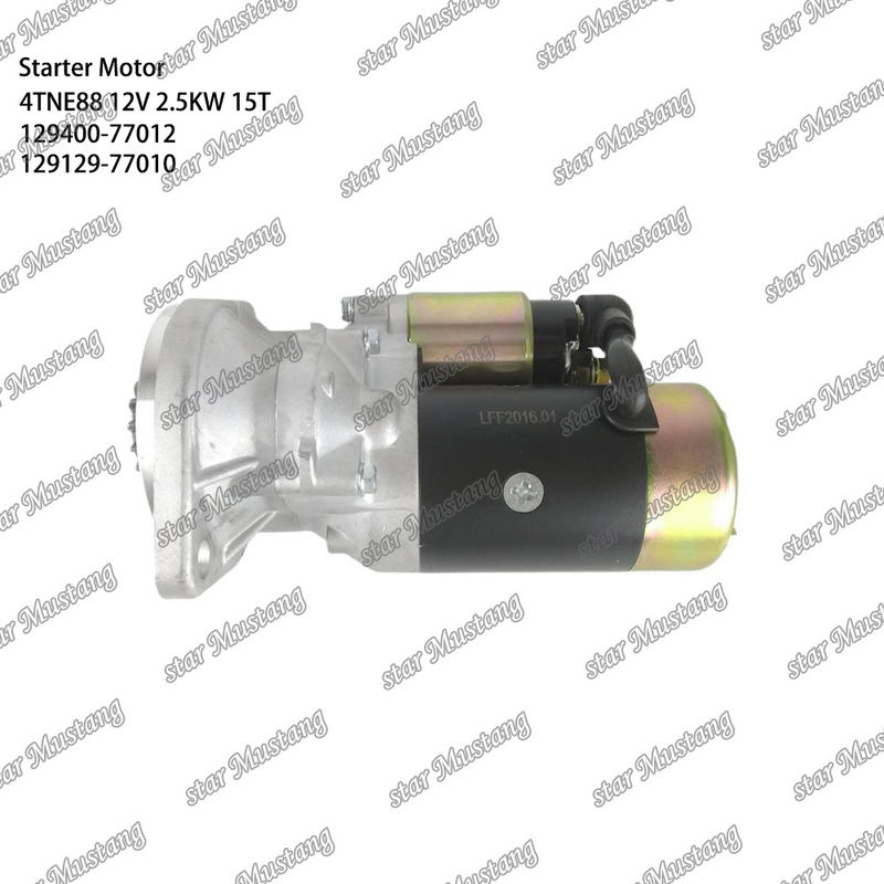 4TNE88 ইঞ্জিন স্টার্টার মোটর 12V 2.5KW 15T 129400-77012 129129-77010 YANMAR ইঞ্জিন খুচরা যন্ত্রাংশের জন্য