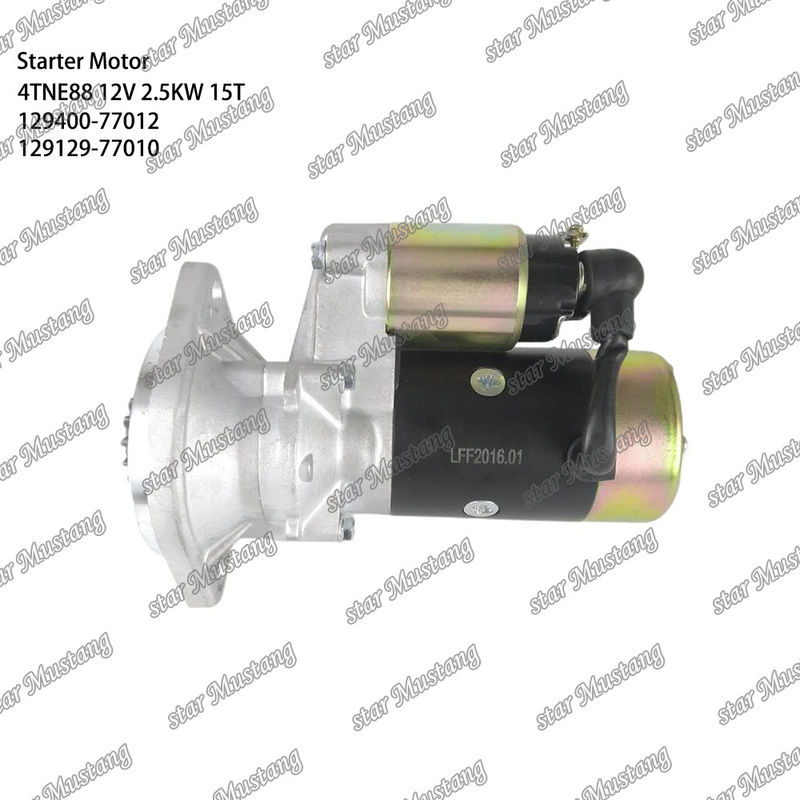 4TNE88 ইঞ্জিন স্টার্টার মোটর 12V 2.5KW 15T 129400-77012 129129-77010 YANMAR ইঞ্জিন খুচরা যন্ত্রাংশের জন্য