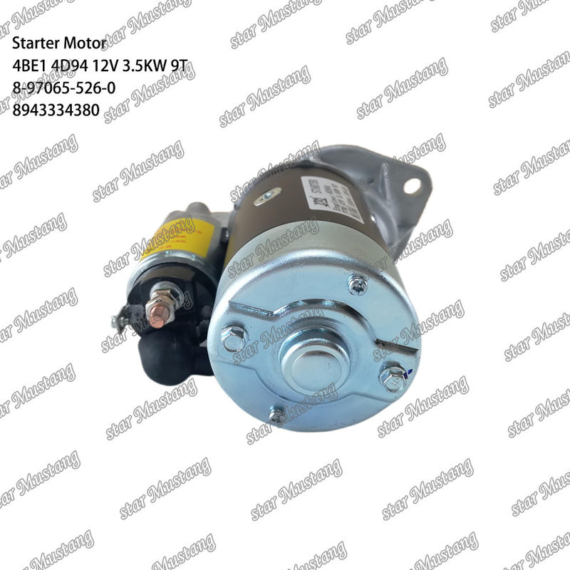 স্টার্টার মোটর 4BE1 4D94 12V 9T 8-97065-526-0 8943334380 Komatsu ইঞ্জিনের জন্য উপযুক্ত