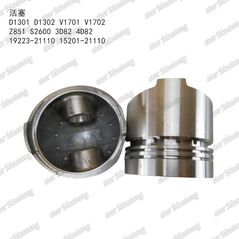 পিস্টন D1301 D1302 V1701 V1702 Z851 S2600 3D82 4D82 19223-21110 15201-21110 KUBOTA ইঞ্জিনের জন্য উপযুক্ত
