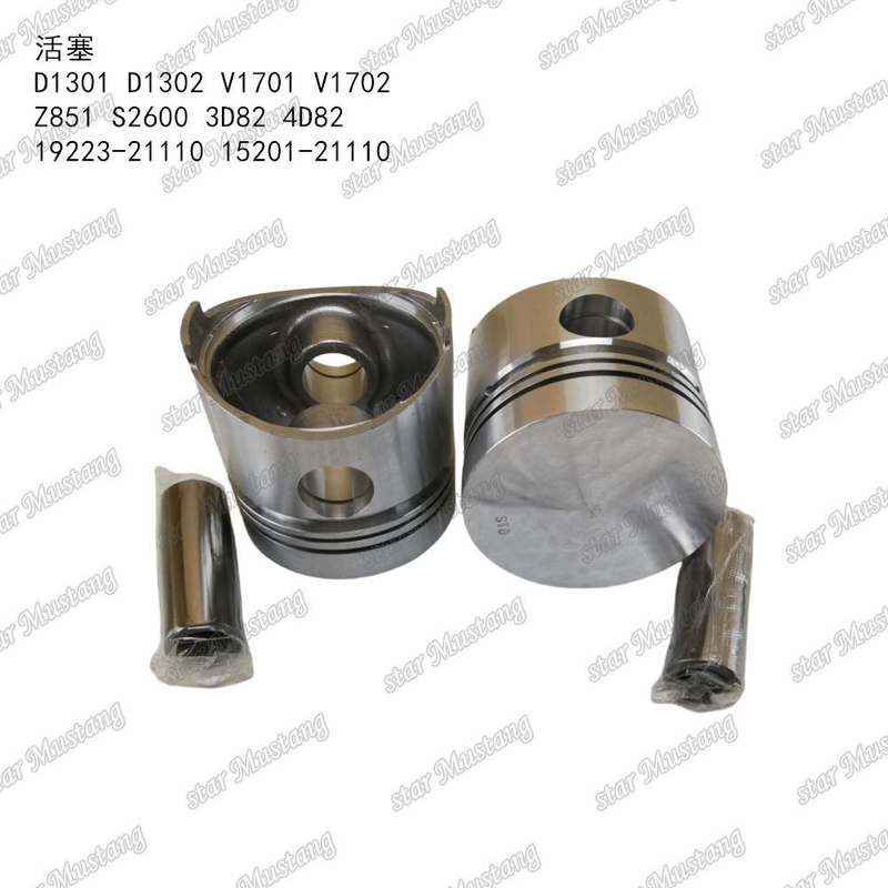 পিস্টন D1301 D1302 V1701 V1702 Z851 S2600 3D82 4D82 19223-21110 15201-21110 KUBOTA ইঞ্জিনের জন্য উপযুক্ত