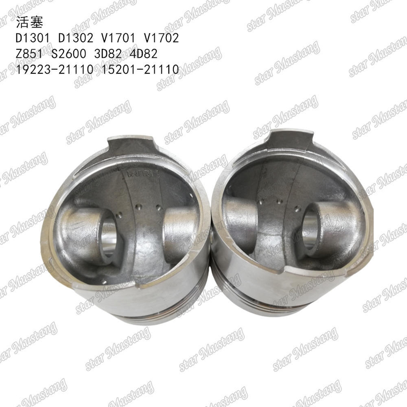 পিস্টন D1301 D1302 V1701 V1702 Z851 S2600 3D82 4D82 19223-21110 15201-21110 KUBOTA ইঞ্জিনের জন্য উপযুক্ত